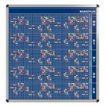 Personal-Raum-Plan, 12 Stunden, 53 Spalten, 123x117 cm, 
